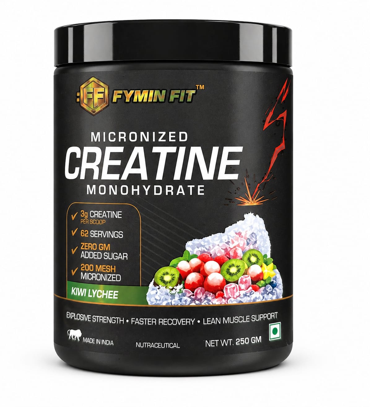 FYMIN FIT Micronized Creatine Monohydrate 250g – Kiwi Lychee